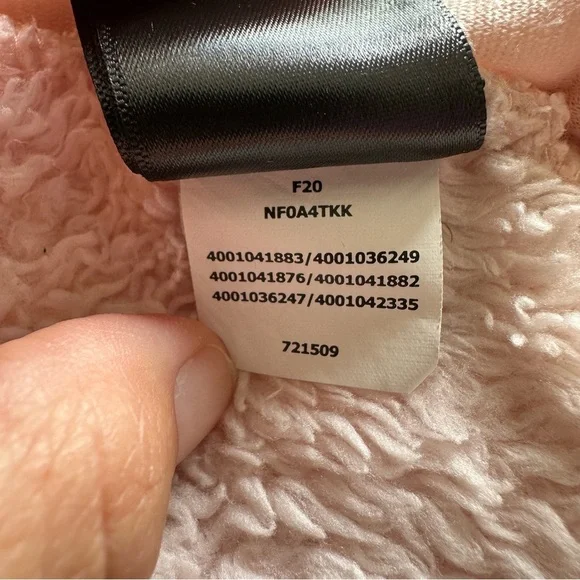 Girls Pink Fleece Hoodie Jacket L (14/16) The North Face Soft Plush - Picture 10 of 15